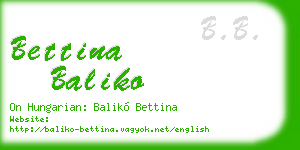 bettina baliko business card